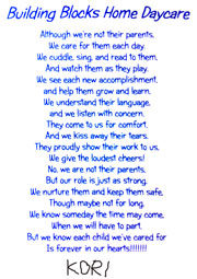 poem given to us by a sweet child we care for