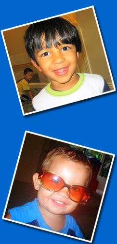 Two happy kids at Building Blocks Home Daycare