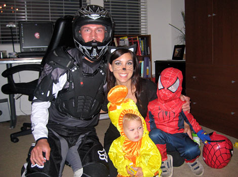 family on Halloween night 2008