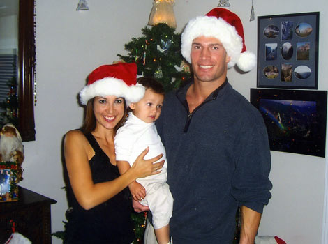 Jamie, Eric, and son at Christmas