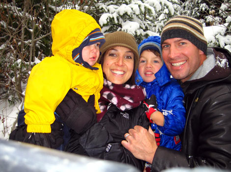 playing in the snow in Washington
