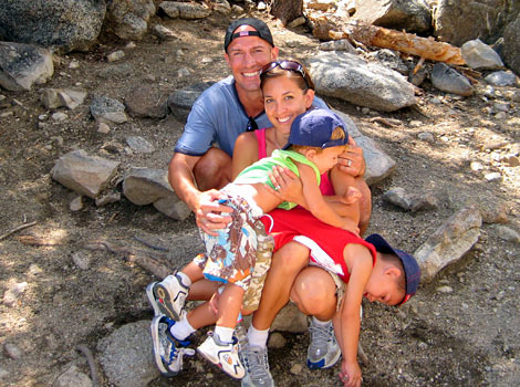 family hike in Carlsbad, CA