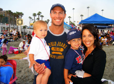 in Oceanside, CA watching fireworks on 4th of july